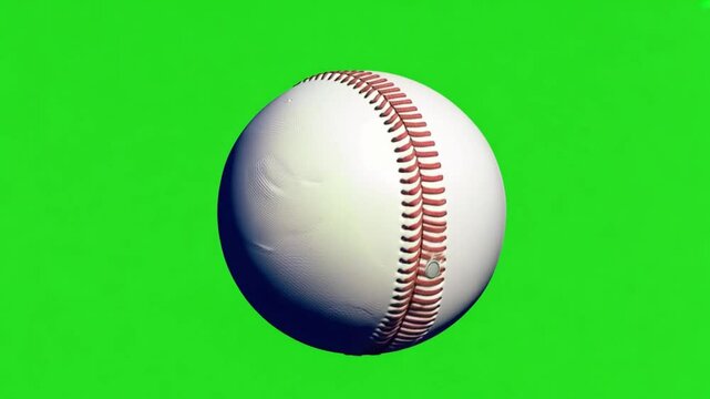 baseball ball on green background. generative ai 
