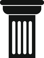 Simple black and white fluted column symbolizing strength, history, and classical architecture