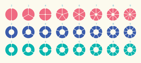 The circles are separated from each other, rounded, with no corners