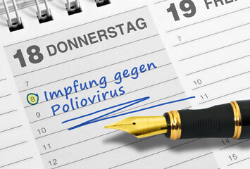 Impfung gegen Poliovirus, Termineintragung