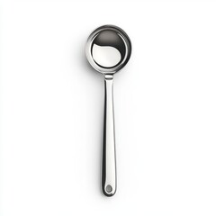 a cookie scoop, kitchen tool, high-detail 3D render, stainless steel, isolated on white background