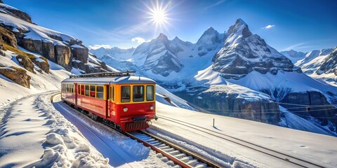 Swiss Mountain Train Adventure - Electric Train & Jungfrau Snowscape