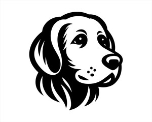 Dog Logo design template. Dog head icon. Vector illustration. Cartoon dog face logo. Animal logotype concept. 