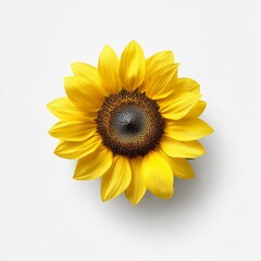 Obraz premium Vibrant Yellow Sunflower with Perfectly Symmetric Petals