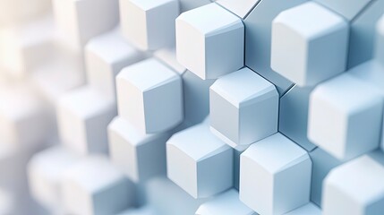 Obraz premium Corporate abstract background with hexagonal shapes and cool tones, symbolizing structured and reliable insurance systems