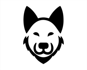 Dog Logo design template. Dog head icon. Vector illustration. Cartoon dog face logo. Animal logotype concept. 
