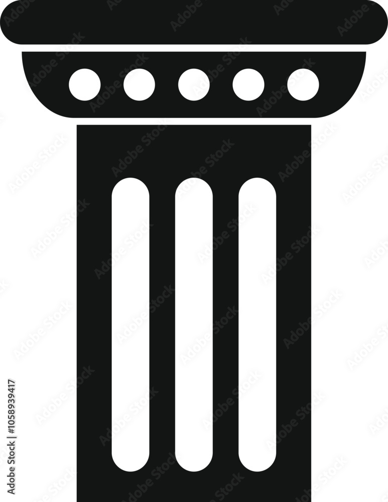 Poster simple yet elegant, architectural column showcasing classical design elements, perfect for projects 