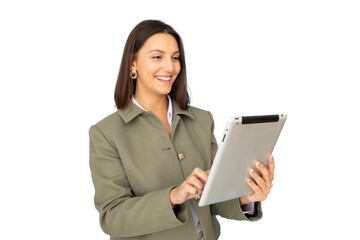 Confident young professional holding a tablet