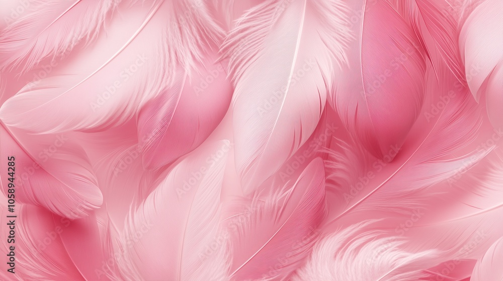Poster seamless pattern with gentle feather texture.