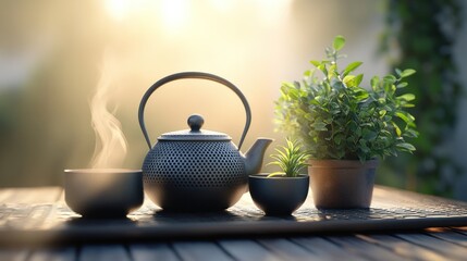 A Tea Ceremony in the Morning Light