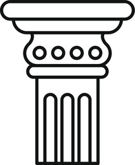 Naklejka premium Architectural detail of an ancient column showcasing classical design, suitable for history, art, or design projects