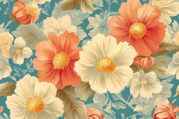 Vintage ornamental wall covering background