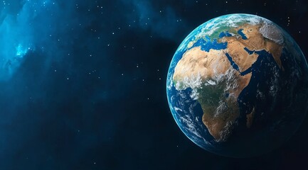 Fototapeta premium Realistic Earth in Space - Earth Day Concept