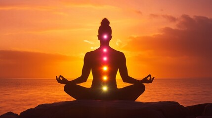 Chakra Meditation at Sunset