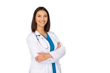 Confident woman doctor ready for patient care