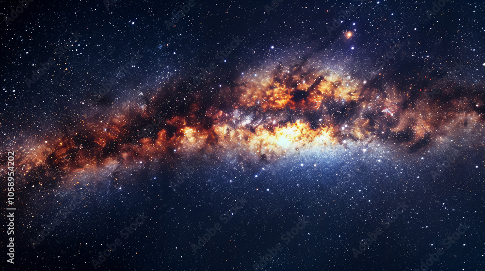 Canvas Prints stars and galaxy outer space: black starry background with a shiny starfield