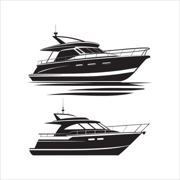 private boat yacht silhouette