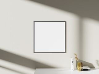 Frame Interior Canvas Wall Art Poster Room Mockup Template