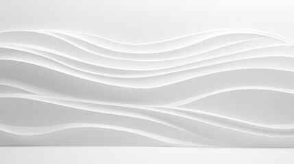 Obraz premium Flowing Waves of Textured White Wall Design