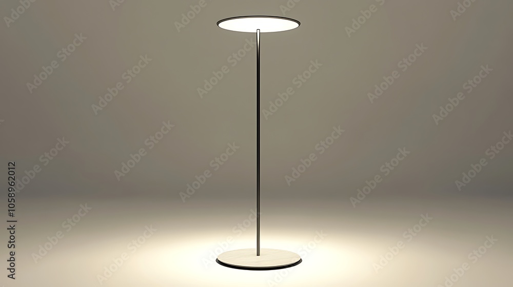 Poster minimalist floating floor lamp in 3d design