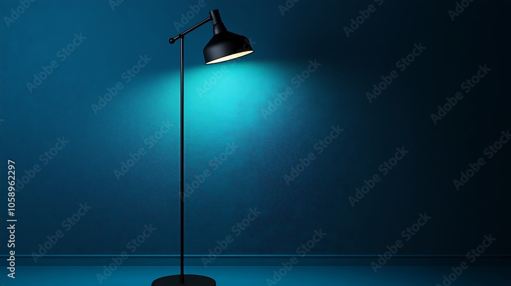 Poster minimalist floor lamp design in 3d environment