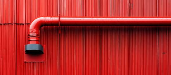 Metal Drainpipe In Red Color