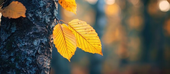 Yellow Leaves On A Tree Autumn