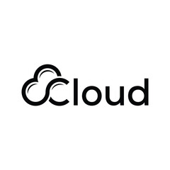 Cloud logo word mark symbol storage database server logo design. 