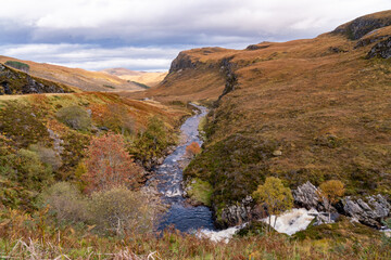 Obraz premium Driving the NC500 north coast of Scotland