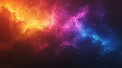 Naklejka premium Vibrant Nebula in Deep Space