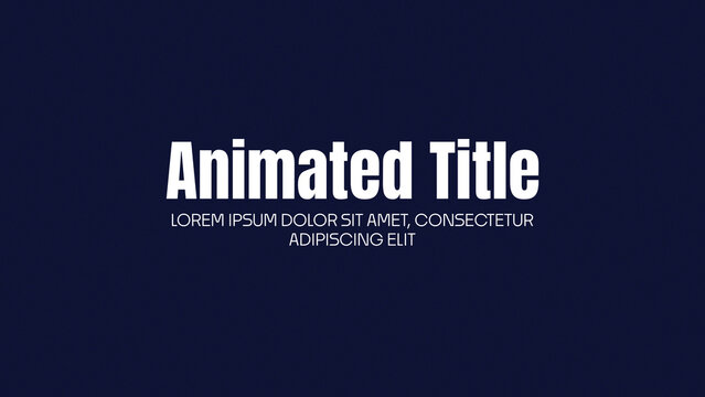 Animated Title | Professional Fonts Enhanced with Smooth Transitions