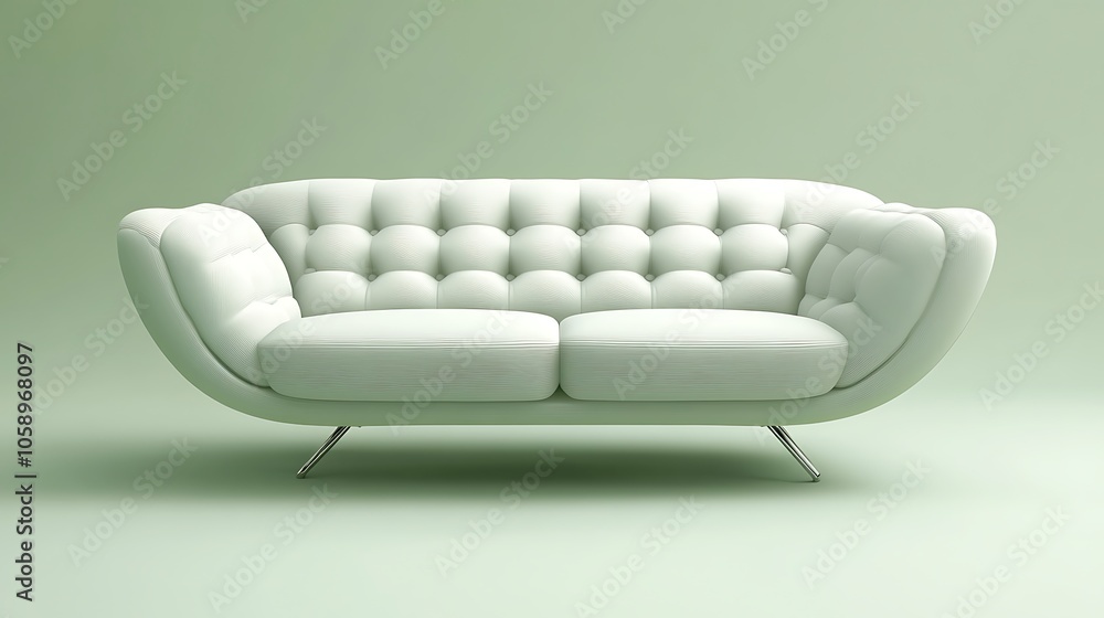 Poster minimalist floating sofa in 3d environment