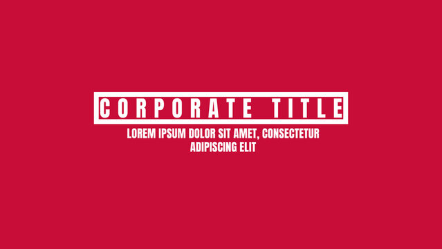 Corporate Title | Modern and Elegant Text Animations for Business Projects