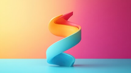 Abstract Colorful Shapes - 3D Geometric Design