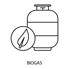 biogas concept line icon. Simple element illustration. biogas concept outline symbol design.