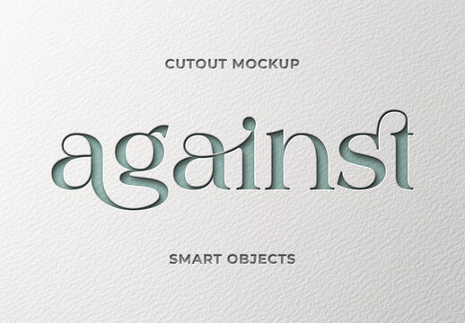 Kraft Cut Out Paper Mockup