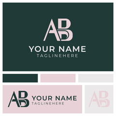 Obraz premium Letter AB Logo Design Template