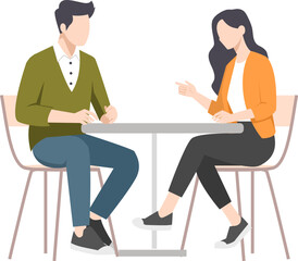 Obraz premium Romantic Couple Enjoying Dinner Illustration in Cozy Setting with Warm Atmosphere