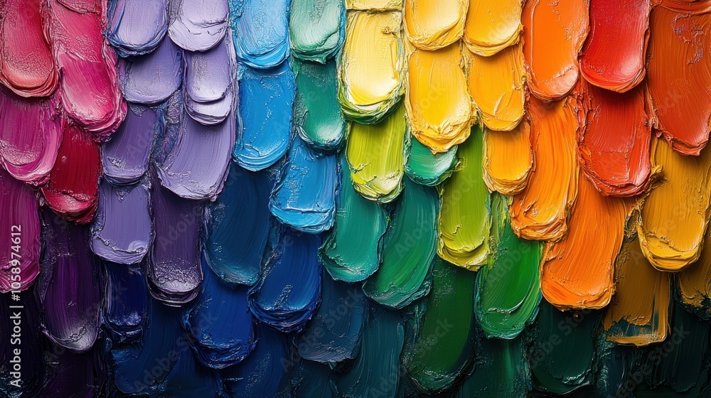 Aufkleber vibrant waves of color cascade through a textured palette, capturing the essence of artistic express