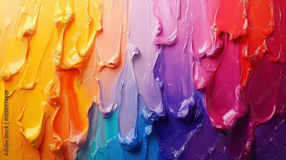 Poster vibrant swirls of paint create a colorful abstract composition that inspires creativity and joy in a
