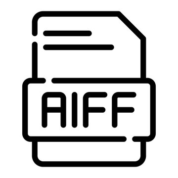 aiff line icon