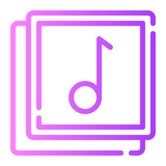 music gradient icon
