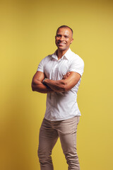 Brazilian man in white button-down shirt