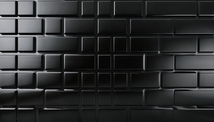 modern black shiny tiles background with free space