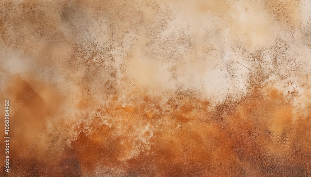 Poster abstract earthy textured background with warm tones of burnt orange, brown, and cream for rustic int