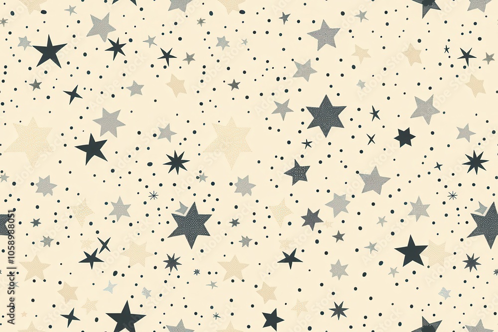 Poster sparse star pattern on light background