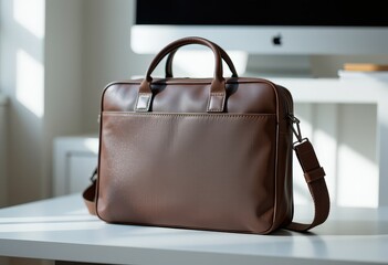 red bag on white background