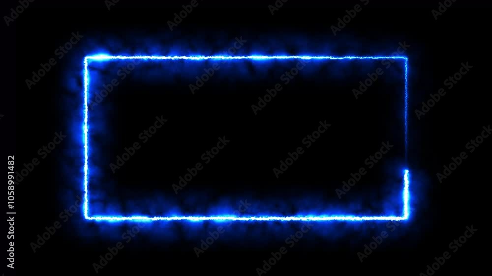 Poster flickering neon frame on an isolated black background. ultraviolet modern light neon spectrum. abstr