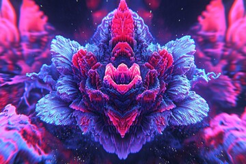 Obraz premium Colorful Light Rays Radiating in a Stunning Display