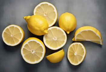 A Bright Citrus Overture in Yellow and Grey